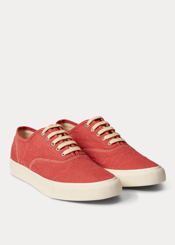 Women's Ralph Lauren New Norfolk Canvas Sneakers | 589173DBN